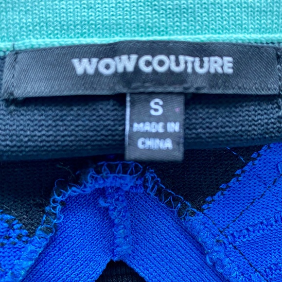 Wow Couture Color-block Bandage Bodycon Dress Size Small - Picture 5 of 6